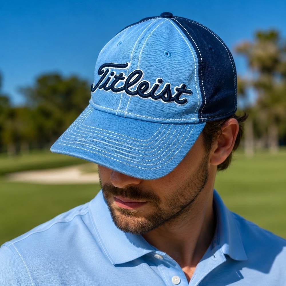 Titleist Trucker Hat Blue Strapback Adjustable Golfcore Dadcore Athleisure PGA